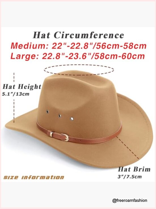 Western Cowboy Hat Unisex Felt Wide Brim Rolled Up Caps Outdoor Party Costume main image 5